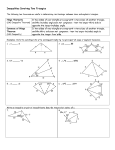 Inequalities Involving Two Triangles