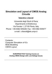 Simulation and Layout of CMOS Analog Circuits