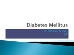 Diabetes Mellitus - Bolton GP Specialty Training