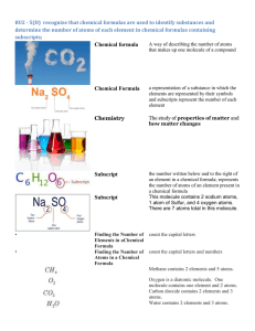 Chemical formula Chemistry Subscript Subscript
