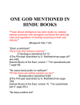 ONE GOD MENTIONED IN HINDU BOOKS "Those whose