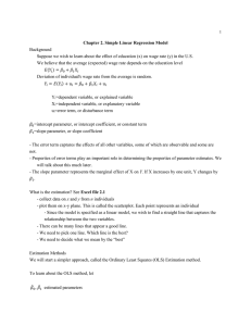 Chapter 2. Simple Linear Regression Model Background Suppose