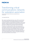 Transforming critical communications networks for substation