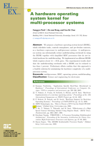 A hardware operating system kernel for multi