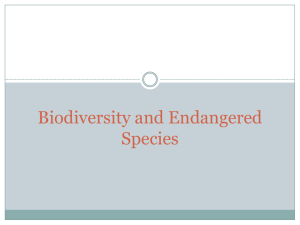 Biodiversity and Endangered Species