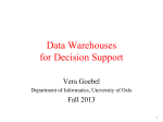 Data Warehouses for Decision Support