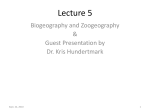 Biogeography and Zoogeography
