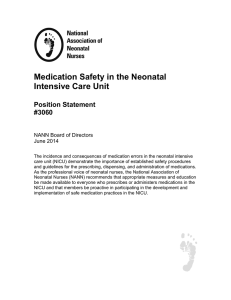 Medication Safety in the Neonatal Intensive Care Unit