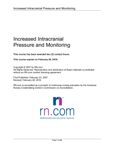 Increased Intracranial Pressure and Monitoring