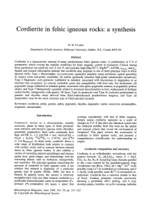 Cordierite in felsic igneous rocks: a synthesis