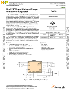 Dual 28V Input Voltage Charger with Linear