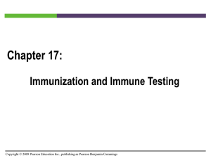Chapter 17: Immunization and Immune Testing