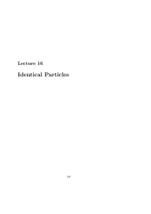 Identical Particles