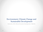 vi environment, climate change and sustainable development