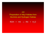4.8 Preparation of Alkyl Halides from Alcohols and Hydrogen