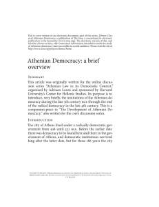 Athenian Democracy: a brief overview