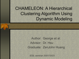 CHAMELEON: A Hierarchical Clustering Algorithm Using Dynamic
