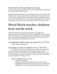 Word Work at Mid and High Text Levels