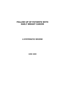 Follow-up of patients with early breast cancer