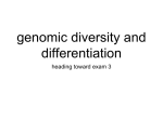 genomic diversity and differentiation