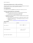 Inserting Equations