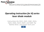 Operating instruction for IQ series laser diode module