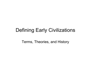 Defining Early Civilizations