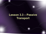 Lesson 3.3 – Passive and Active Transport