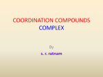 COORDINATION COMPOUNDS COMPLEX
