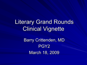 Title should be: Medical Grand Rounds Clinical Vignette