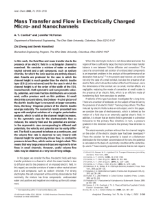 Mass Transfer and Flow in Electrically Charged Micro- and