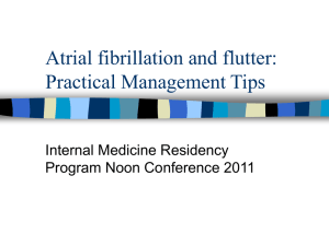 Atrial fibrillation and flutter: Management issues