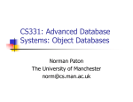 CS331: Advanced Database Systems: Object Databases