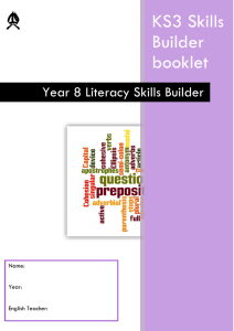 Year 8 Literacy Skills Builder