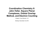 Jahn-Teller, Square Planar Complexes, Orbital