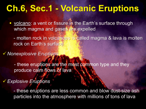 Volcanic Eruptions - Crestwood Local Schools