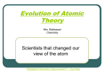 Evolution of Atomic Theory
