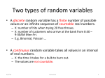 Two types of random variables