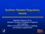 Regulatory issues regarding Se-enriched foods: Kathleen Ellwood
