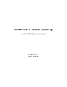 Social Movements in Central and Eastern Europe. A renewal of