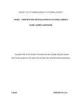 Exam C Sample Questions Fall 2009