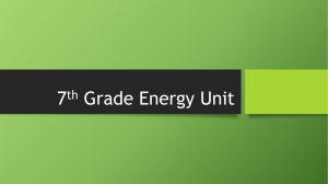 Energy Unit PowerPoint