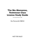 The No-Nonsense, Technician Class License Study Guide