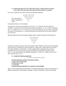 Find the truth value of X ∧ ((Y ⇒ W) ⇔ Z) if X is true, Y is false, and