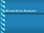 Break-Even Analysis