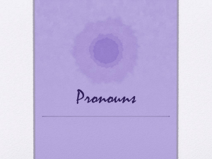 Pronouns - Merrillville Community School