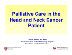 Palliative Care in the Head and Neck Cancer Patient