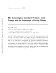 The Cosmological Constant Problem, Dark Energy, and the