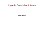 Logic in Computer Science - Department of Computer Science