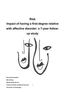 Risk Impact of having a first-degree relative with affective disorder: a